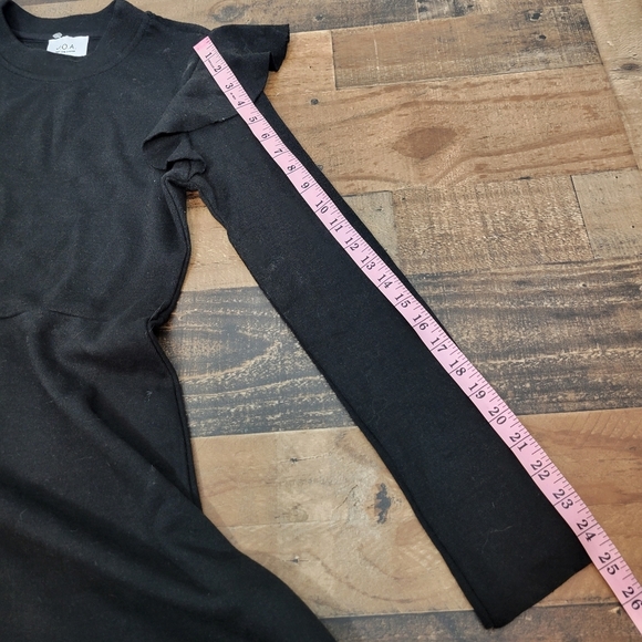 Large JOA Black Ruffle Dress Wool Blend - Picture 8 of 8